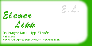 elemer lipp business card